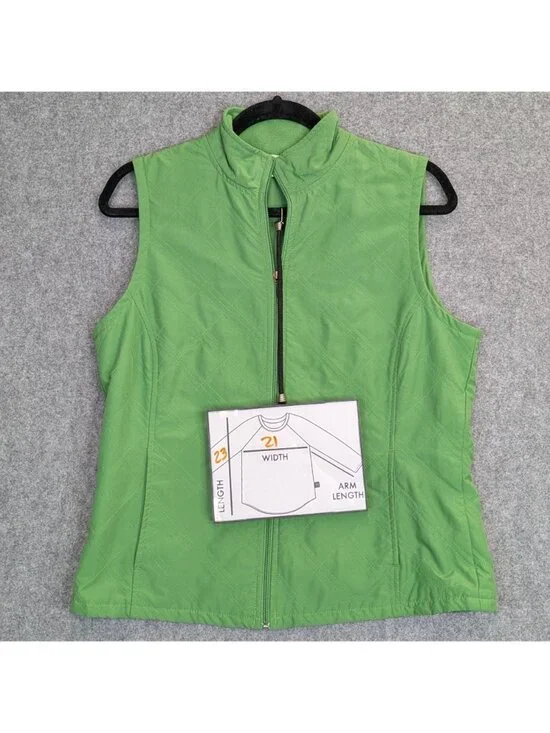 Columbia Womens Size M Green Quilted Zip-Up Vest Medium Outdoor Fall Layering - Picture 3 of 5